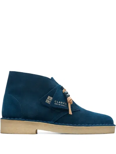 Clarks Originals Suede "deep Blue" Boots