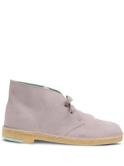 Clarks Originals Suede Desert Boot In Purple