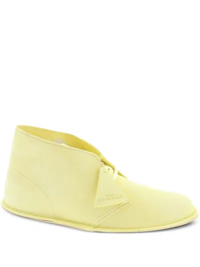 Clarks Originals Suede Desert Boot In Yellow