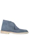 Clarks Originals Suede Desert Boots In Blue