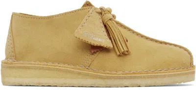 Clarks Originals Tan Desert Trek Derbys In Golden Tan Suede