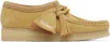 Clarks Originals Tan Wallabee Derbys In Golden Tan Suede
