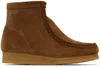 Clarks Originals Tan Wallabee Hi Boots In Caramel W Lined