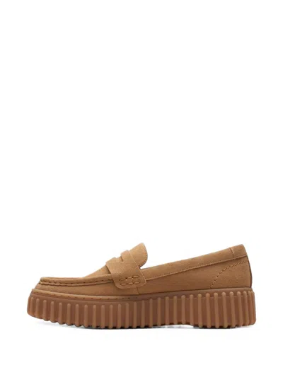 Clarks Originals Torhill Penny Loafers In Brown