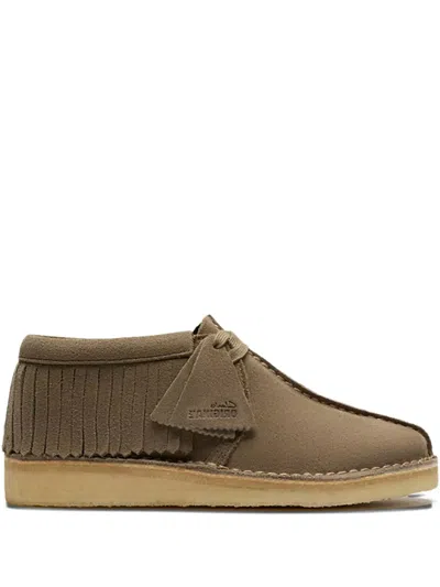 Clarks Originals Trek Fringed Derby Shoes In Brown