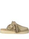 Clarks Originals Trek Mule Suede Slippers In Neutrals