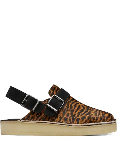 Clarks Originals Trek "tortoiseshell" Mules In Brown