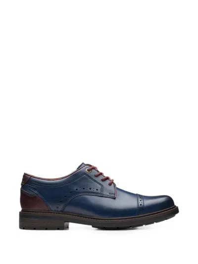Clarks Originals Un Shire Vibe Brogue-detail Derby Shoes In Blue