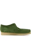 Clarks Originals Wallabee 2604 Suede Shoes In Green