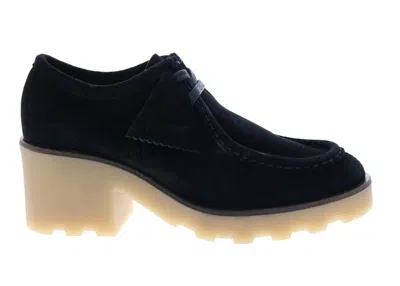Pre-owned Clarks Originals Wallabee Block Suede (women's) Sneakers In Black