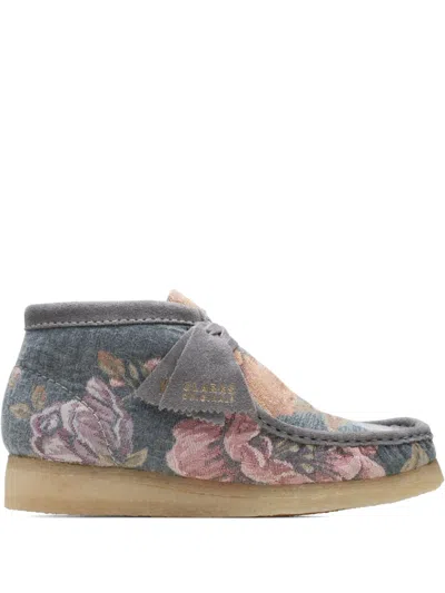 Clarks Originals Wallabee "blue Floral" Boots