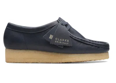 Pre-owned Clarks Originals Wallabee Boot Leather (women's) Sneakers In Navy Blue