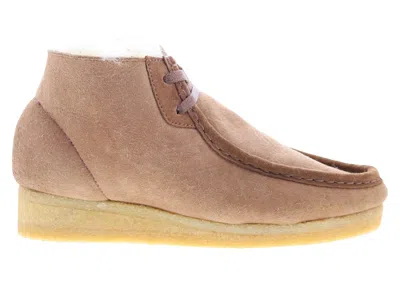 Pre-owned Clarks Originals Wallabee Boot Lined Leather (women's) Sneakers In Tan In Brown