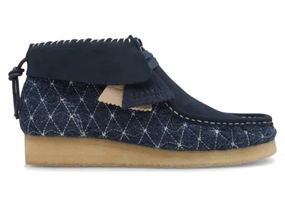 Pre-owned Clarks Originals Wallabee Boot Sashiko Suede (women's) Sneakers In Navy Blue