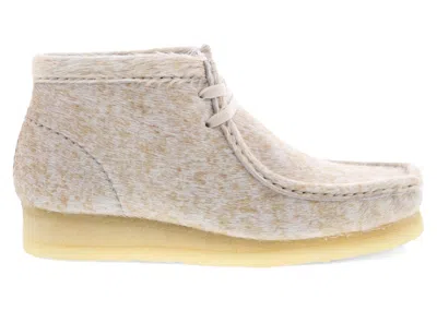 Pre-owned Clarks Originals Wallabee Boot Speckled Hair On Leather (women's) Sneakers In Beige In Sand