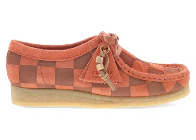Pre-owned Clarks Originals Wallabee Check Suede (women's) Sneakers In Orange