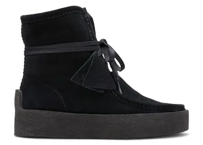 Pre-owned Clarks Originals Wallabee Cup Hi Leather (women's) Sneakers In Black