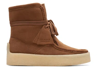 Pre-owned Clarks Originals Wallabee Cup Hi Suede (women's) Sneakers In Cola