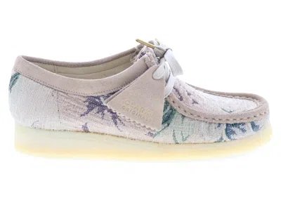 Pre-owned Clarks Originals Wallabee Floral Suede (women's) Sneakers In Grey In Gray