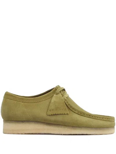 Clarks Originals Wallabee "khaki Suede" Desert Boots In Green