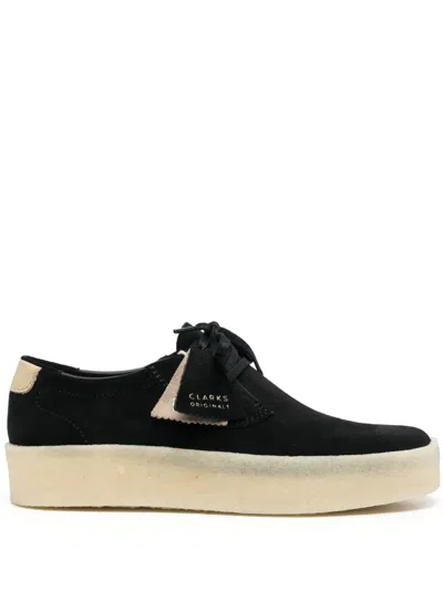 Clarks Originals Wallabee Lace-up Suede Loafers In Schwarz