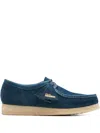 Clarks Originals Wallabee "navy/teal" Derby Shoes In Blue