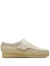 Clarks Originals Wallabee "off White Mesh" Desert Boots In Neutral
