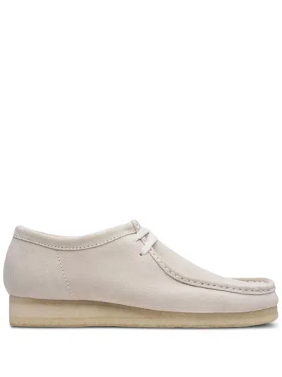 Clarks Originals Wallabee "off White Suede" Desert Boots In Neutral