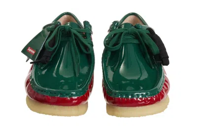 Pre-owned Clarks Originals Wallabee Patent Leather Boot Supreme Multicolor In Green/red