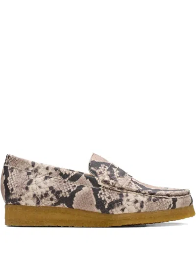 Clarks Originals Wallabee Snake Loafer In Animal Print