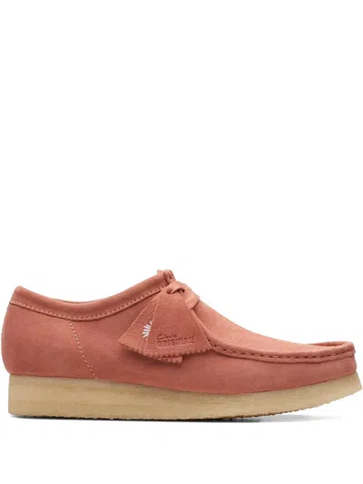 Clarks Originals Wallabee Suede Lace-up Shoes In Orange
