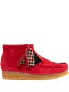 Clarks Originals Wallabee Tassel Lace-up Boots In Red