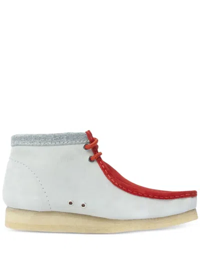 Clarks Originals Wallabee Vcy Boot "red / Grey" Boots In Gray