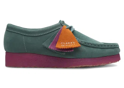 Pre-owned Clarks Originals Wallabee (women's) Sneakers In Teal Blue/combination