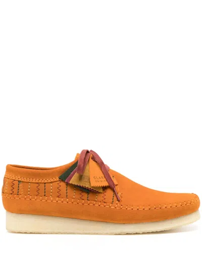 Clarks Originals Weaver Suede Lace-up Shoes In Orange