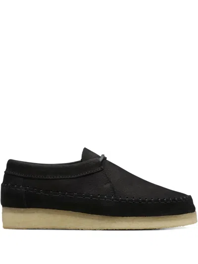 Clarks Originals Weaver Tie "black Suede" Derby Shoes