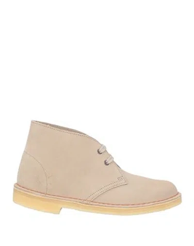 Clarks Originals Woman Ankle Boots Sand Size 7.5 Soft Leather In Beige