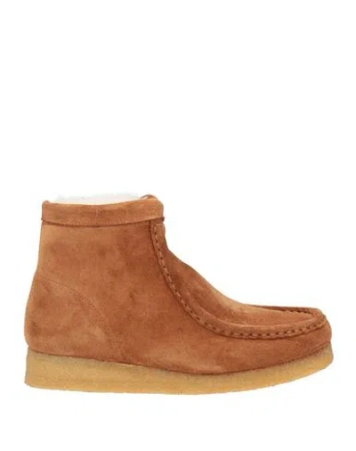 Clarks Originals Woman Ankle Boots Tan Size 7.5 Leather In Brown