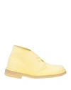 Clarks Originals Woman Ankle Boots Yellow Size 6.5 Leather In Yellow