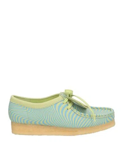 Clarks Originals Woman Lace-up Shoes Lime Green Size 7.5 Leather