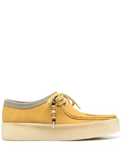Clarks Originals Wooden-beads Suede Boat Shoes In Yellow