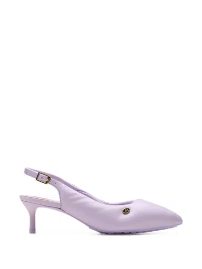 Clarks Originals X Martine Rose Cur Sling 1 Leather Slingback Heeled Pumps In Multi
