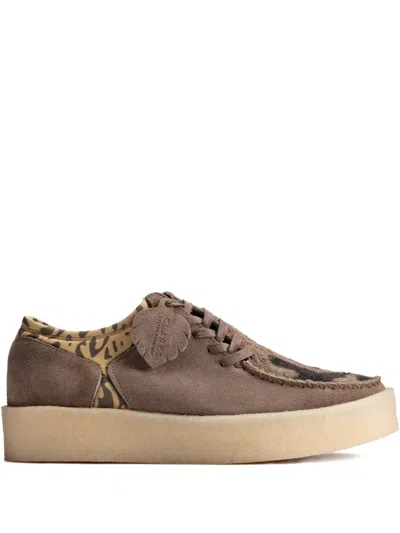 Clarks Originals X Salehe Bembury Animal-print Lugger Lace-up Boat Shoes In Brown