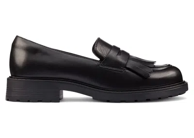 Pre-owned Clarks Orinoco 2 Loafer Hishine Leather (women's) Sneakers In Black