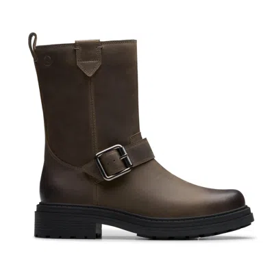 Clarks Orinoco3 Bay In Grey Leather In Brown