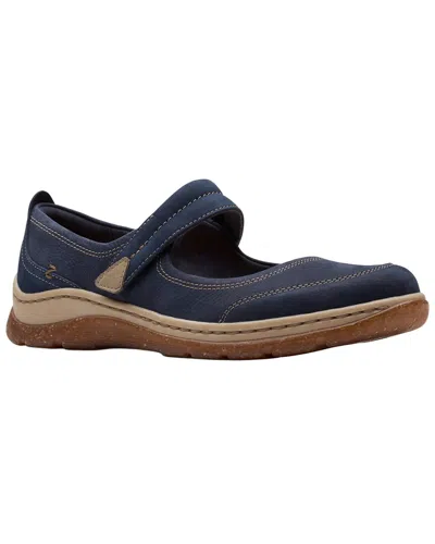 Clarks Orlene Jane Leather Mary Jane Flat In Blue