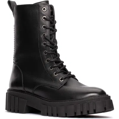 Clarks Page Lace Leather Boot In Black