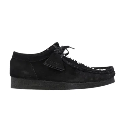 Pre-owned Clarks Palm Angels X Fringed Wallabee Moccasin 'black' | Men's Size 8
