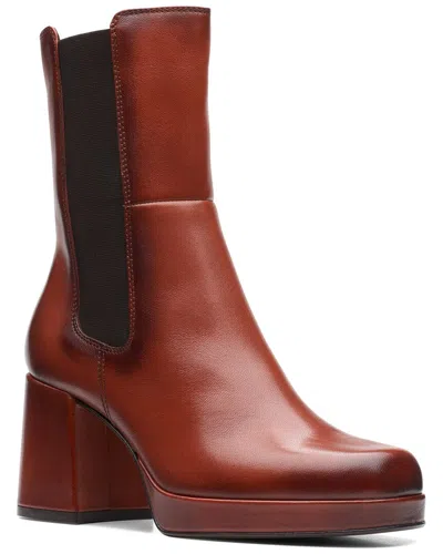 Clarks Pique Up Leather Boot In Brown
