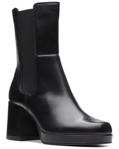 Clarks Pique Up Leather Boot In Black